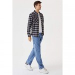 DINOGREY Men’s Plaid Flannel Shirts - Long Sleeve Button Down Casual Shirts Camp Hanging Out or Work