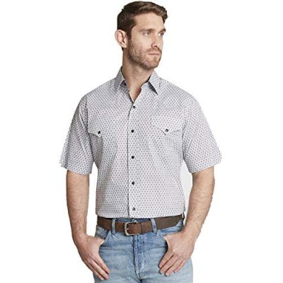 Jack Daniel’s Men’s White Geo Print Long Sleeve Western Shirt