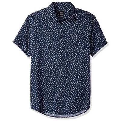 RVCA Men's Ficus Floral Short Sleeve Woven Button Front Shirt