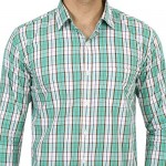 SKAVIJ Men's Cotton Long Sleeve Plaid Slim Fit Button Down Summer Casual Shirt