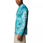 Columbia Men’s PFG Super Terminal Tackle Long Sleeve Shirt Quick Drying Sun Protection Dolphin Realtree Mako X-Large