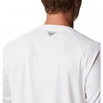 Columbia Men's PFG Terminal Deflector Long Sleeve Shirt Breathable UV Sun Protection White/Cool Grey 5X Tall