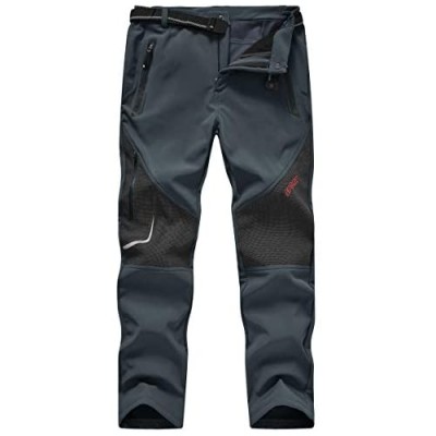 Gopune Men's Waterproof Ski Snow Pants Warm Hking Winter Insulated Trousers