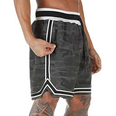 Uni Clau Mens Basketball Shorts - Quick Drying Training Workout Running Shorts with Pockets